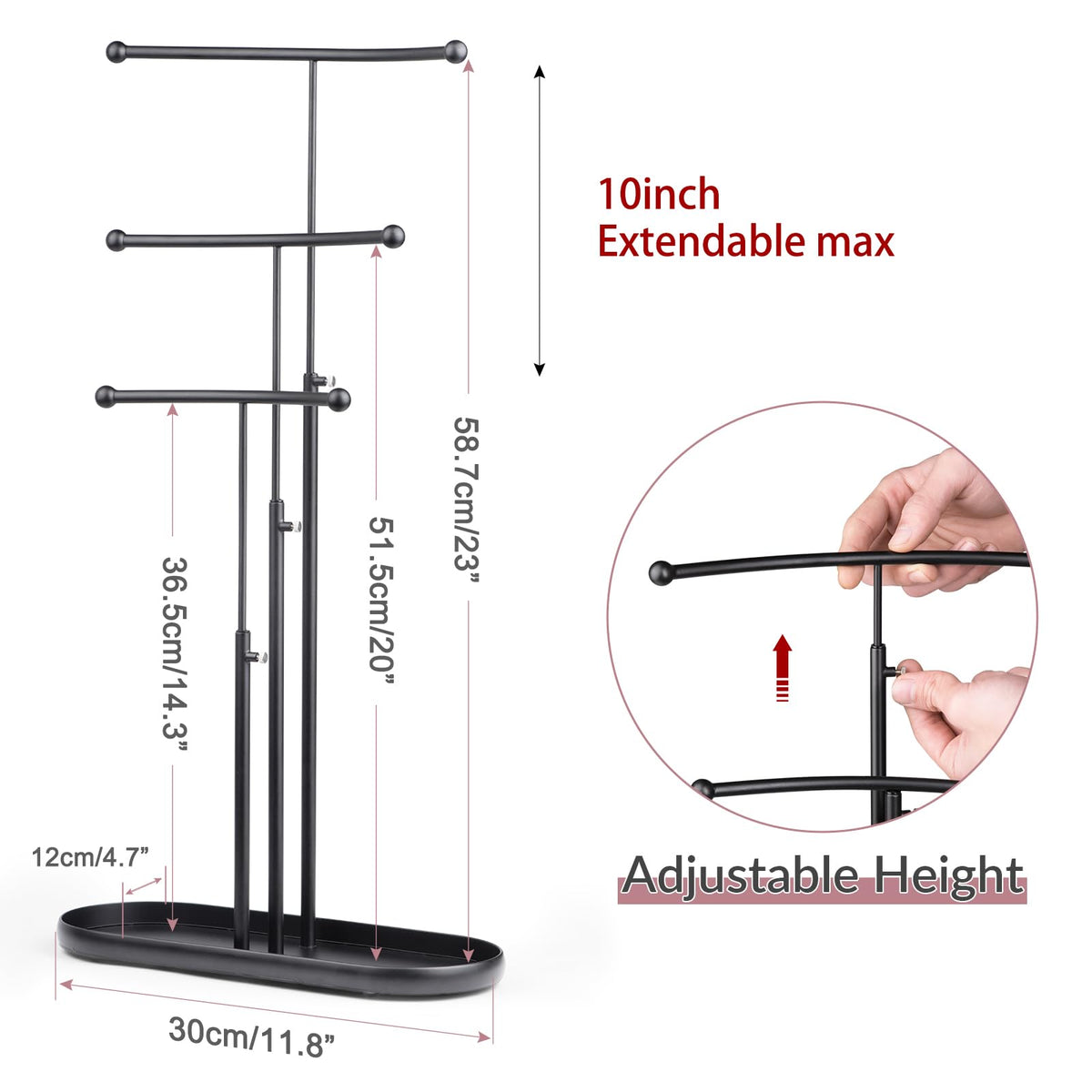 SZQINJI Jewelry Stand Organizer Metal Jewelry Tree Holder 3 - SZQINJI Official Imagery - 4