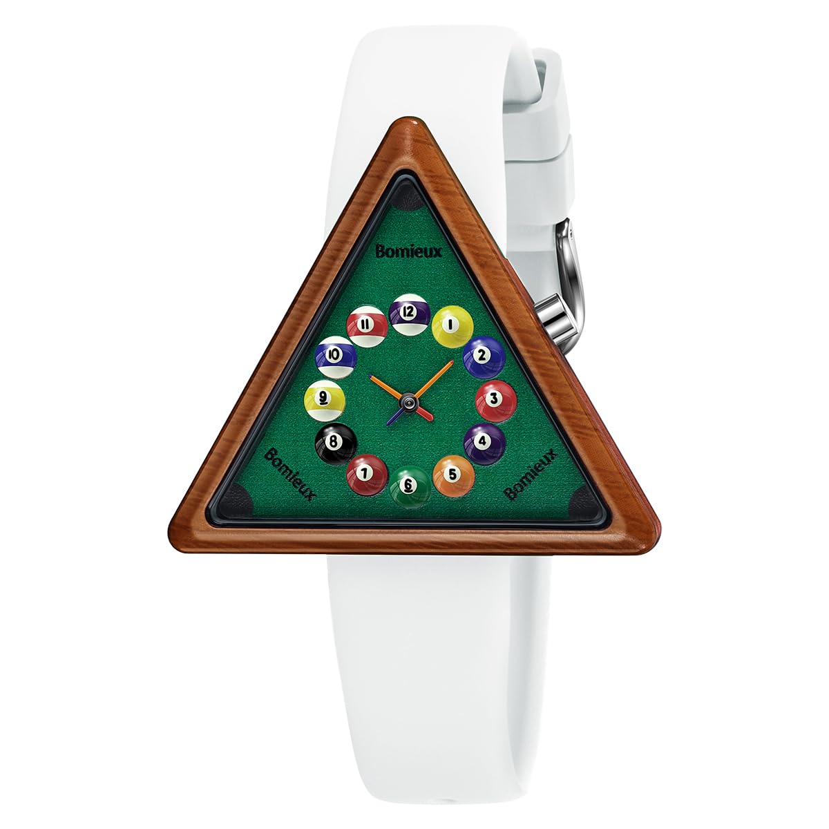 Bomieux Billiards-Inspired Analog Watch, Triangular Dial, for Men and - View 8