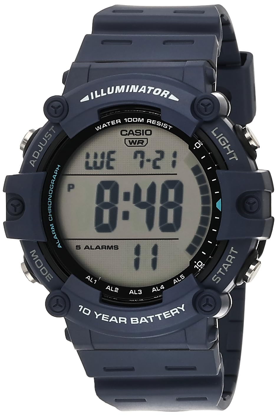 Casio Illuminator AE1500WH Series | 10-Year Battery | LED Backlight | - View 5