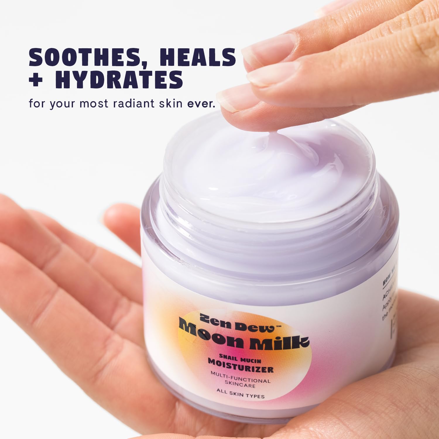 Moon Milk Snail Mucin Moisturizer Gel Cream 3.52 Oz - Zen Dew