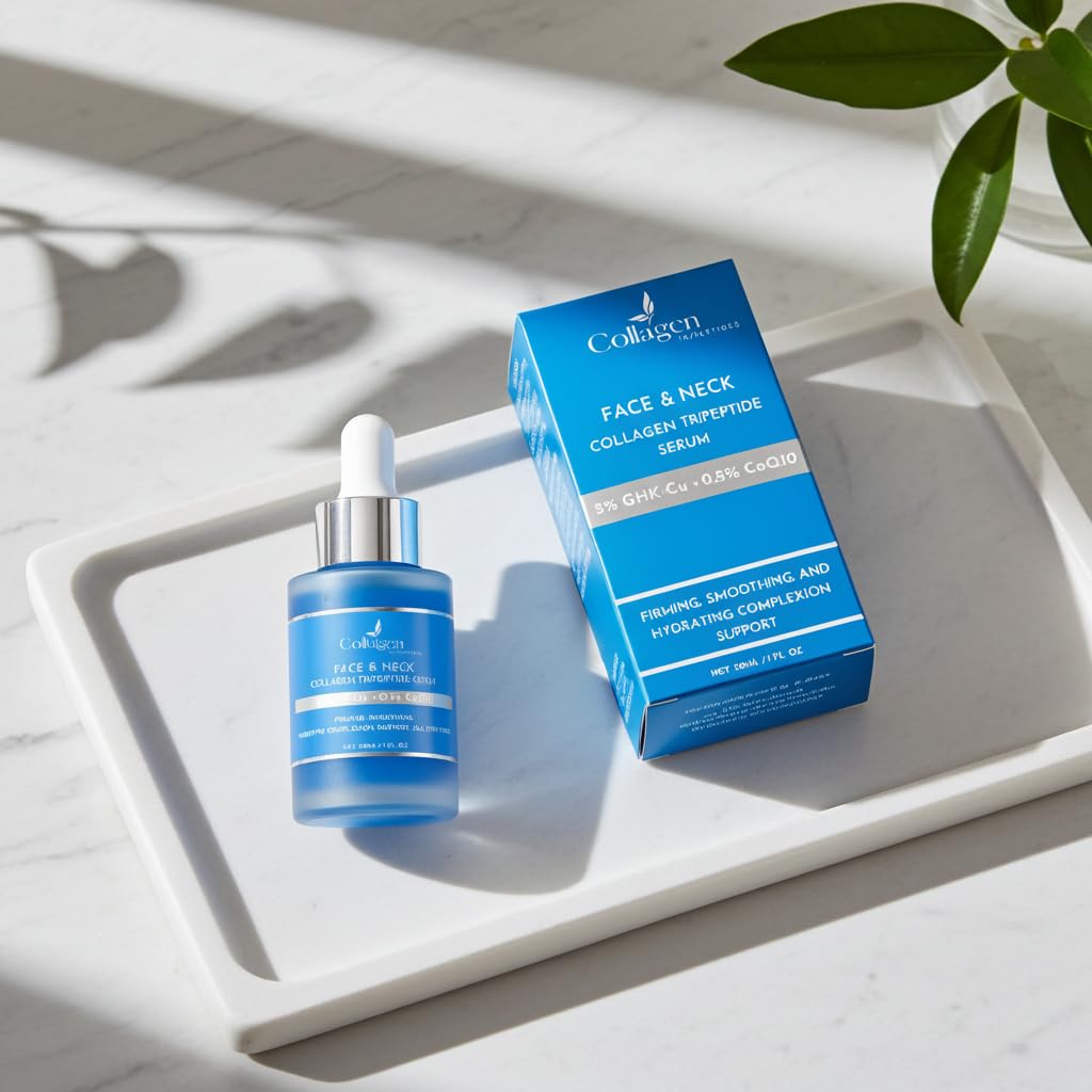 Face Neck Serum 5 Copper Tripeptide GHK Cu 0 5 Coenzyme Q10 - Collagen Tripeptides Official Imagery - 7