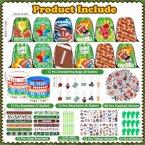 184 Pcs Football Party Favor, Football Goodie Bag Stuffers for - Product Imagery