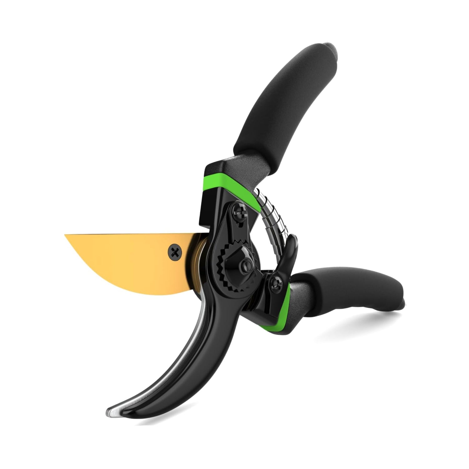 Craft911 ultra sharp Japanese steel pruning shears with ergonomic design for easy cutting, ideal for weak hand gardeners.