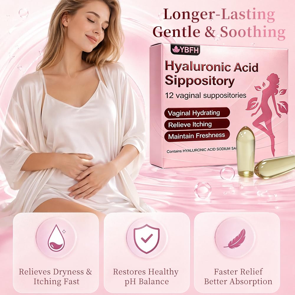 Vaginal Moisturizer Suppositories Hyaluronic Acid for - YBFH Official Imagery - 3