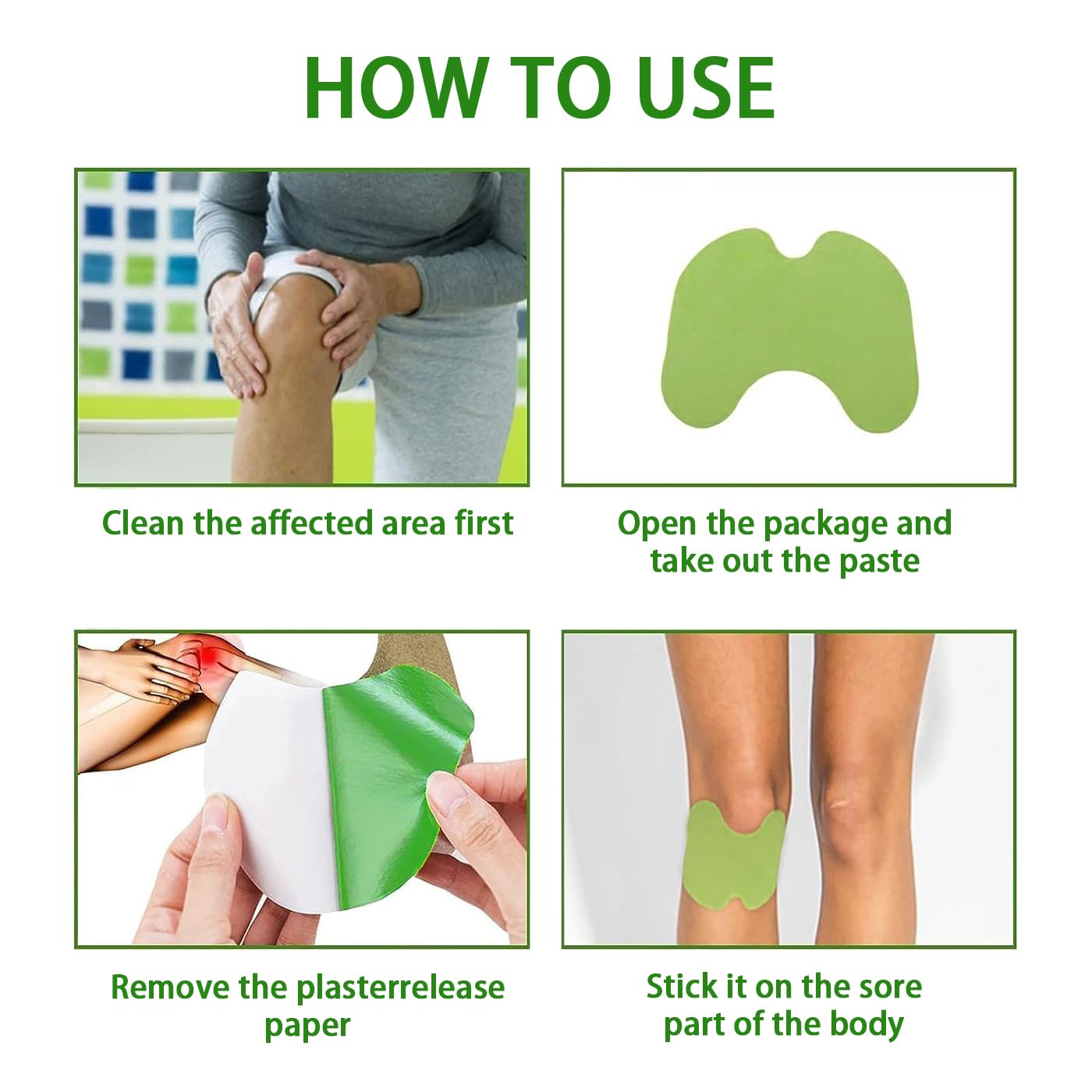 Sufiibtly Mugwort Herbal Knee Joint Relief Patches 40pc