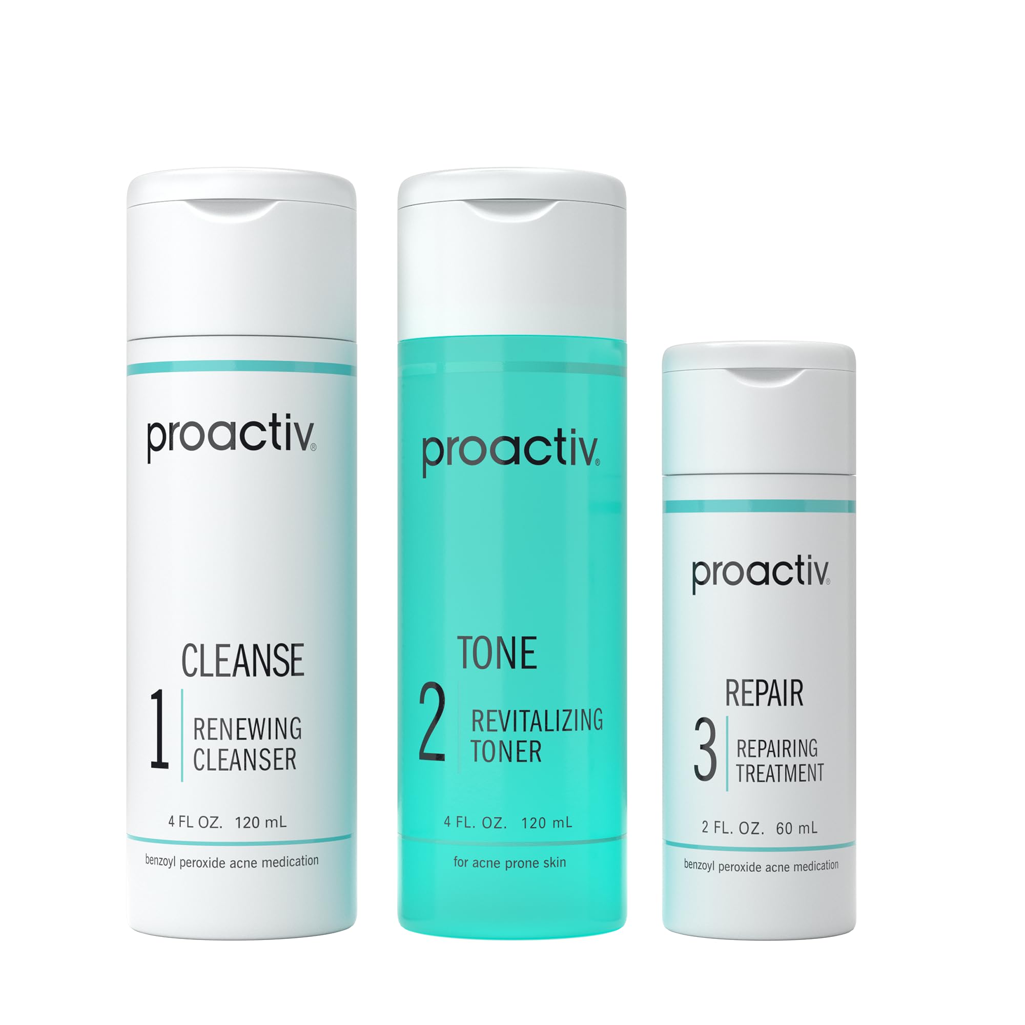 Proactiv 3 Step Acne Treatment - Benzoyl Peroxide Face Wash, Repairing Acne Spot Treatment for Face and Body, Exfoliating Toner - 30 Day Complete Acne Skin Care Kit - Proactiv Official Product View 10