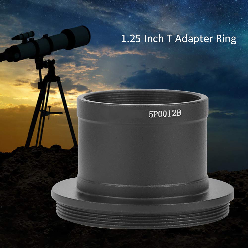 Telescope Camera Adapter, 1.25 Inch T Mount Eyepiece Lens Adapter Ring with M42 x 0.75 Thread for Astronomy Telescope