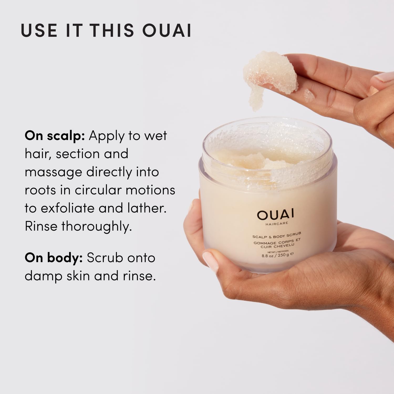 OUAI Scalp & Body Scrub - Melrose Place - OUAI Official Product View 8