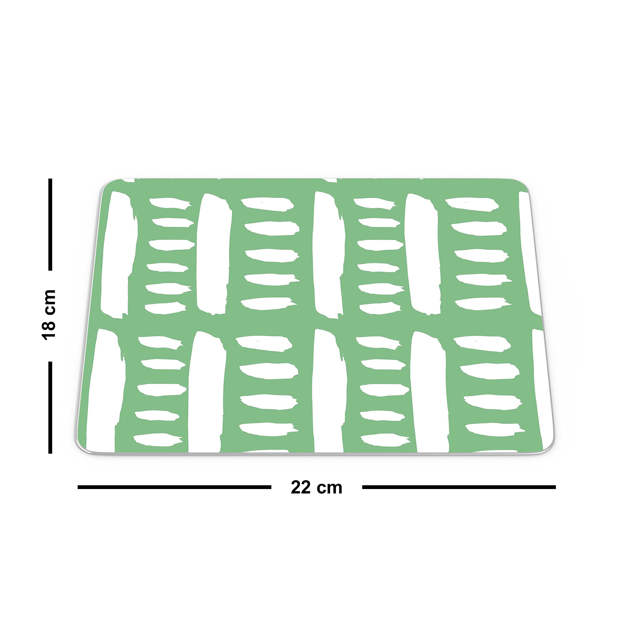 Bonamaison rectangle pop art digital printed mouse pad with non-slip backing, 22x18cm, ideal for office and home use.