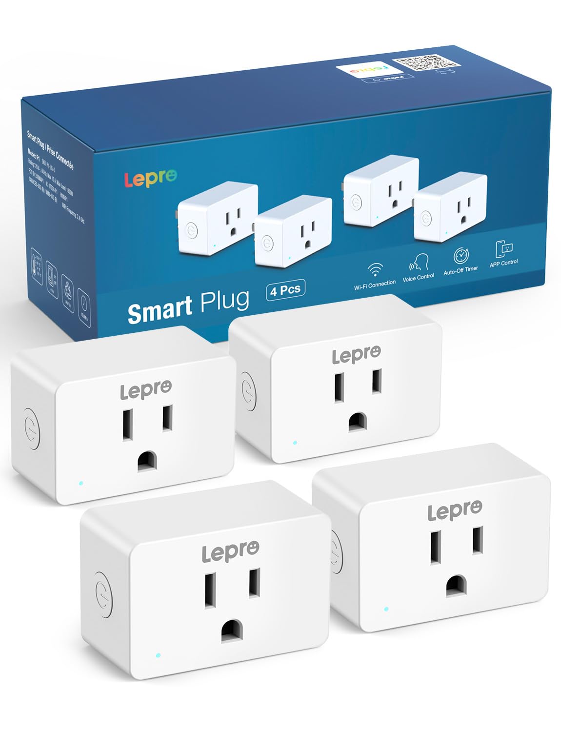 Lepro P1 Smart Plug Mini 15A Smart WiFi Bluetooth Outlets - Lepro Official Imagery - 2