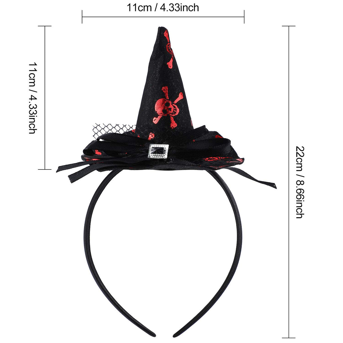 Blulu 12 Pcs Halloween Witch Hat Headbands Bulk Women - Blulu Official Imagery - 5
