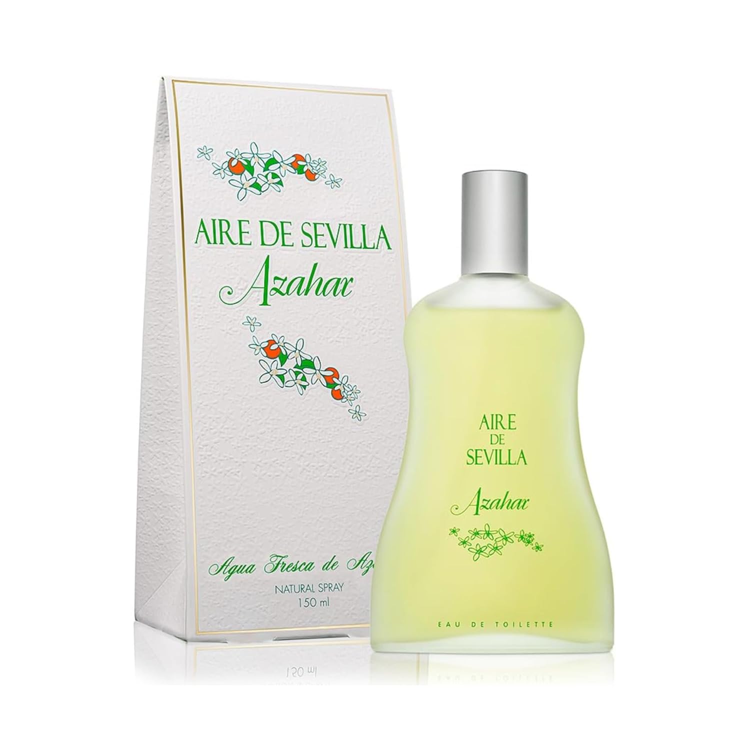 Instituto Español Aire de Sevilla Agua de Azahar Eau de Toilette spray featuring a clear glass bottle with fresh citrus scent.