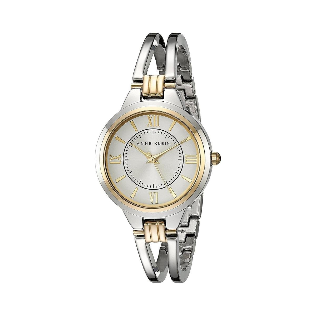 Anne Klein Women s AK 1441SVTT Two Tone Open Bangle Watch - Anne Klein Official Imagery - 2