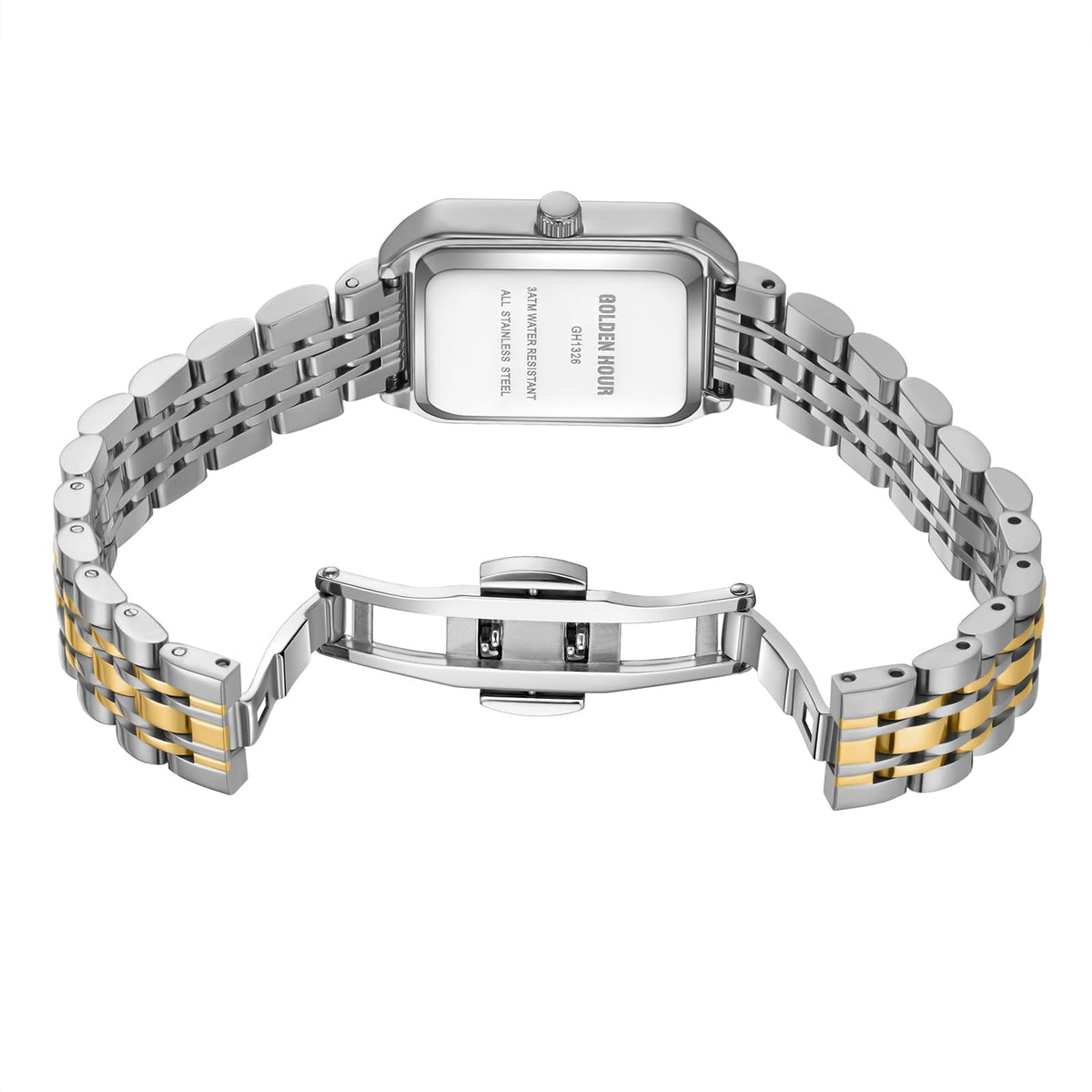 GOLDEN HOUR Women s Rectangular Quartz Watch Gold Tone - GOLDEN HOUR Official Imagery - 6