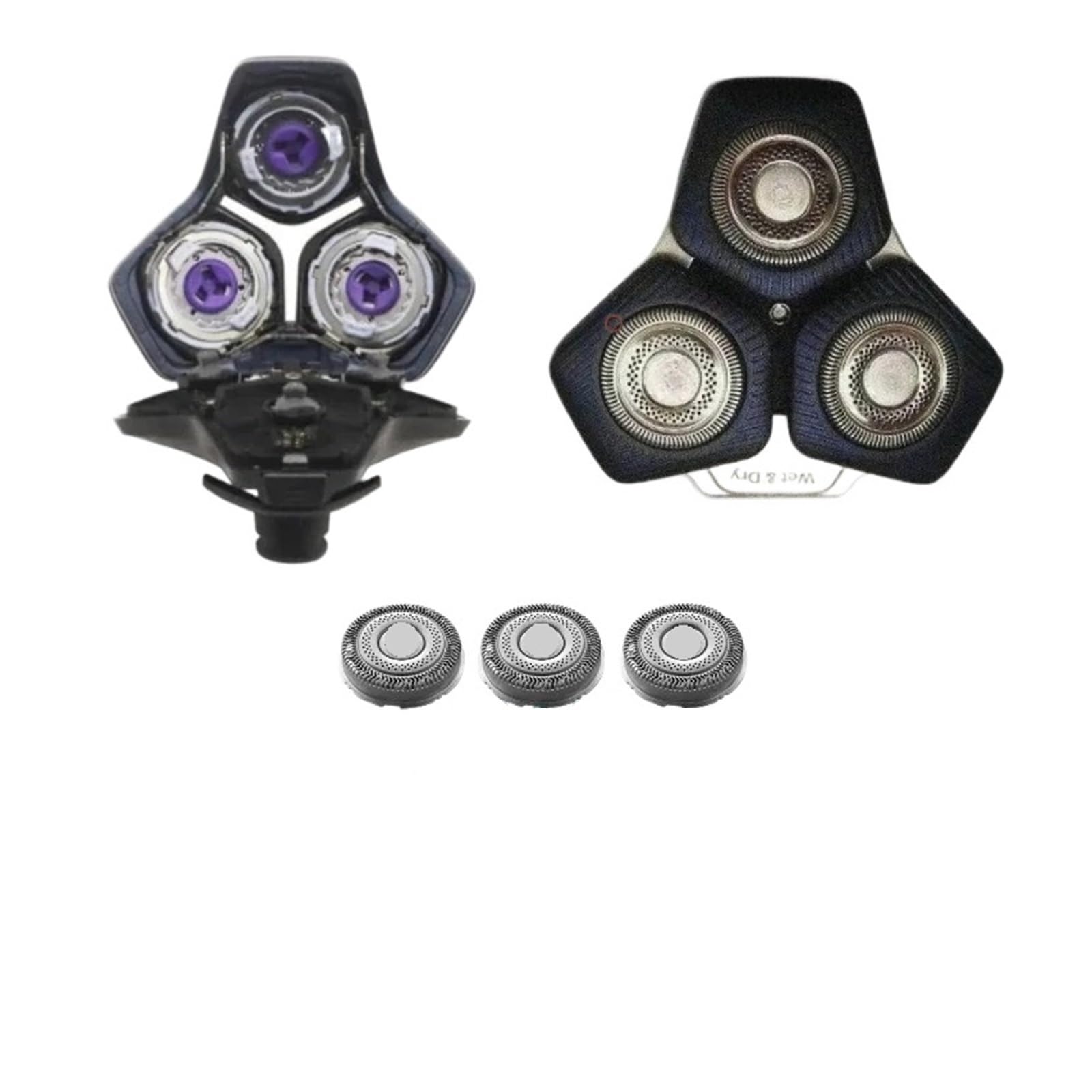 Philips-compatible TEGRHSNB23E Razor Blade Head SH91 for Philips 9000 shaver, honeycomb design, replacement shaver blade.
