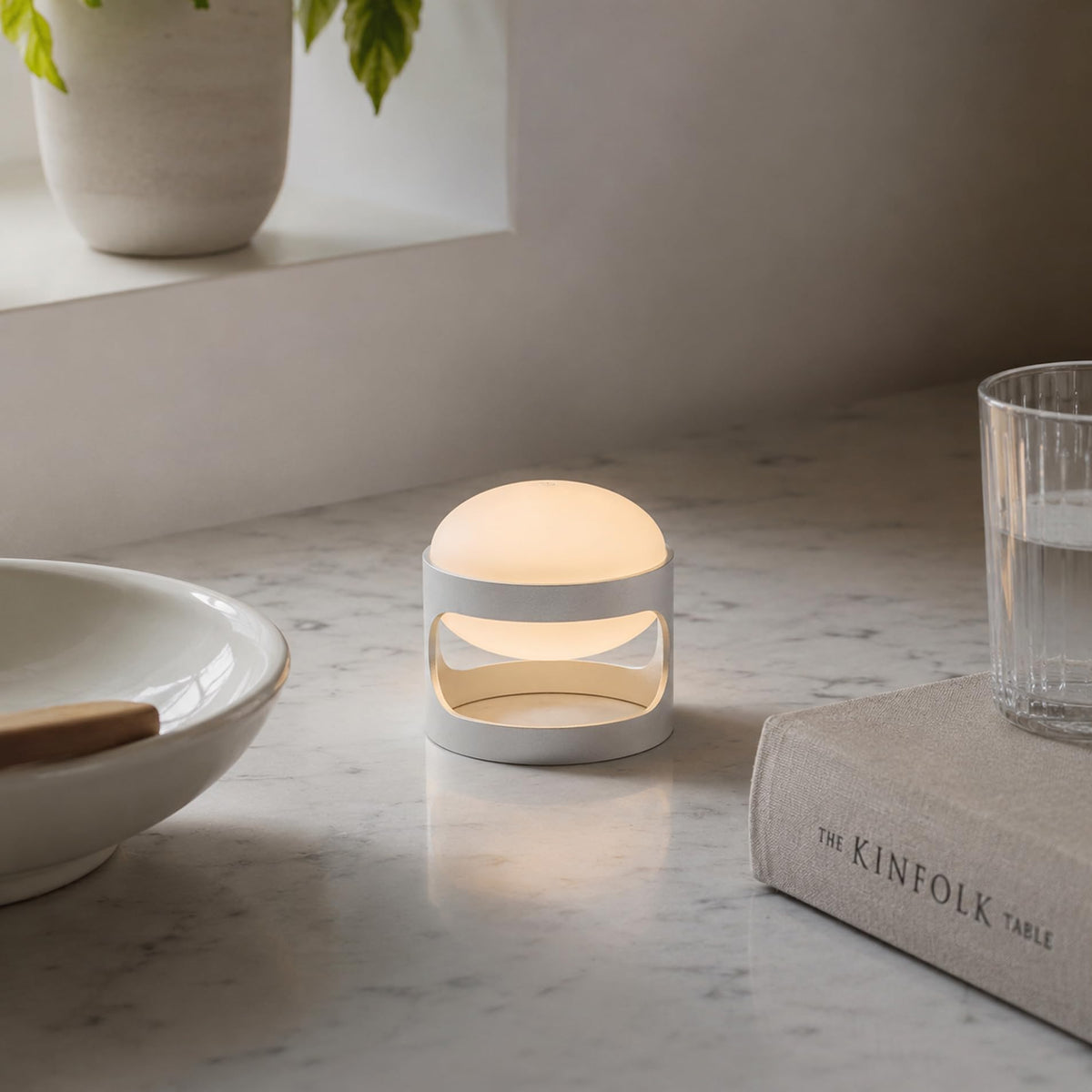 Mini Rechargeable Mid Century Modern Lamp USB Bedside Light - Lotus Atelier Official Imagery - 8