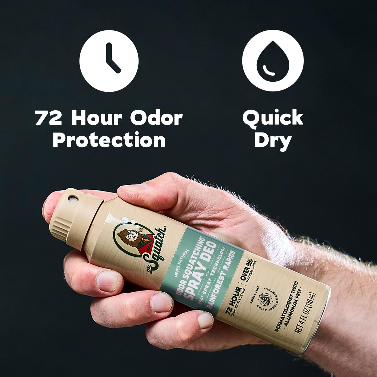 Dr Squatch Spray Natural Deodorant Men Aluminum Free - Dr. Squatch Official Imagery - 6