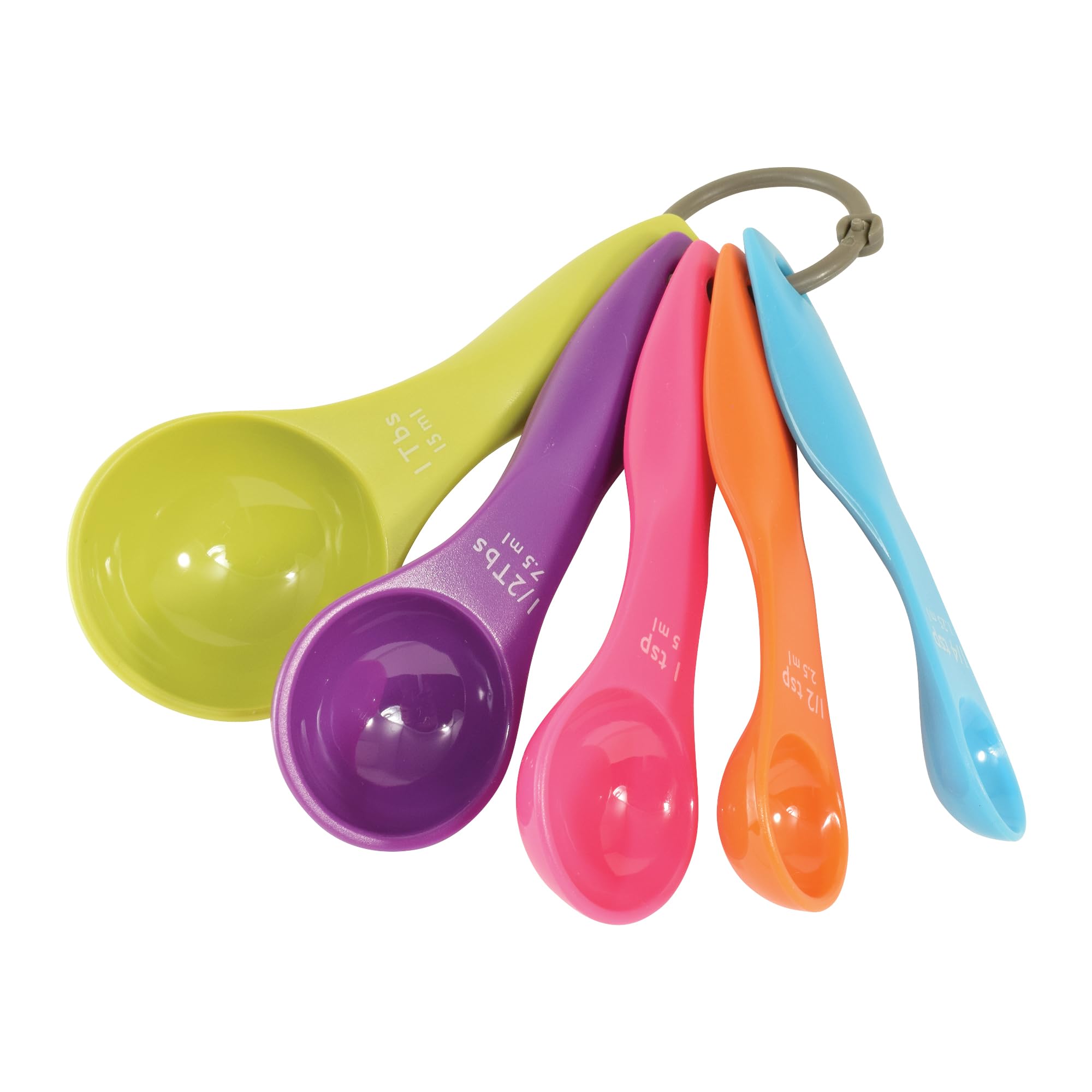 R&M International Colorful Measuring Spoons, 5-Piece Set - View 1