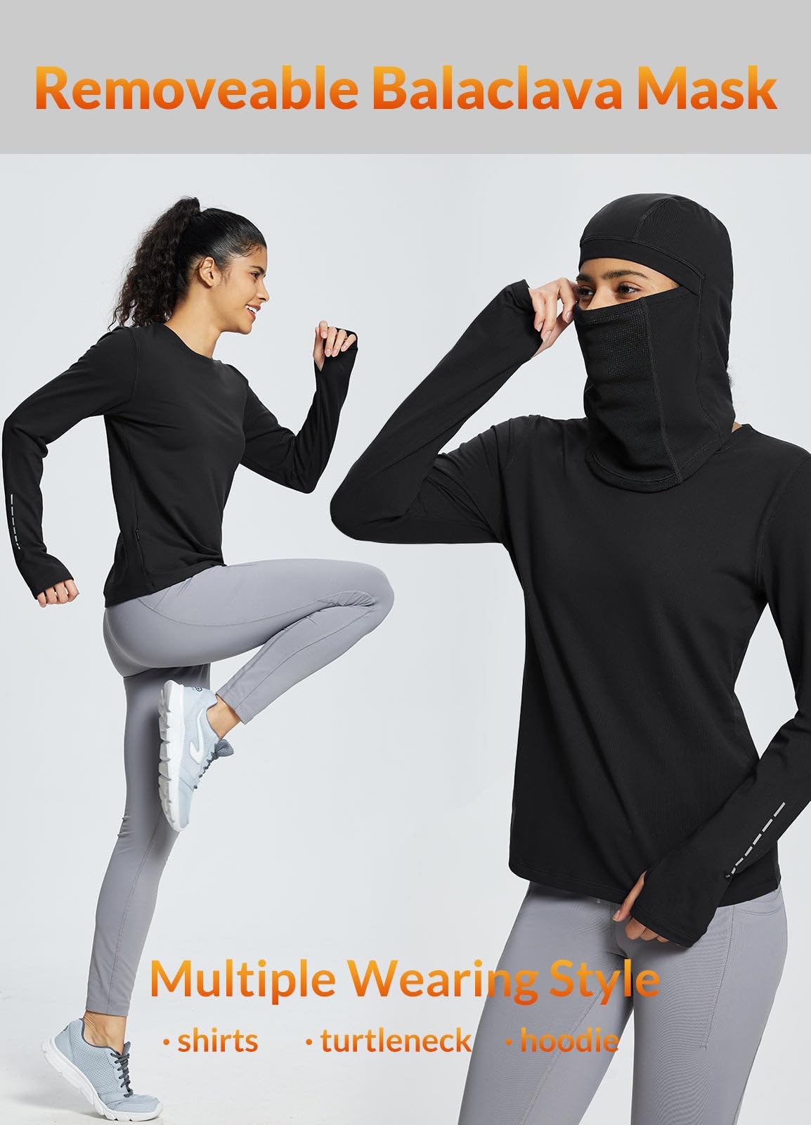 baleaf Thermal Lone Sleeve Shirts for Women Winter Clothing - baleaf Official Imagery - 5