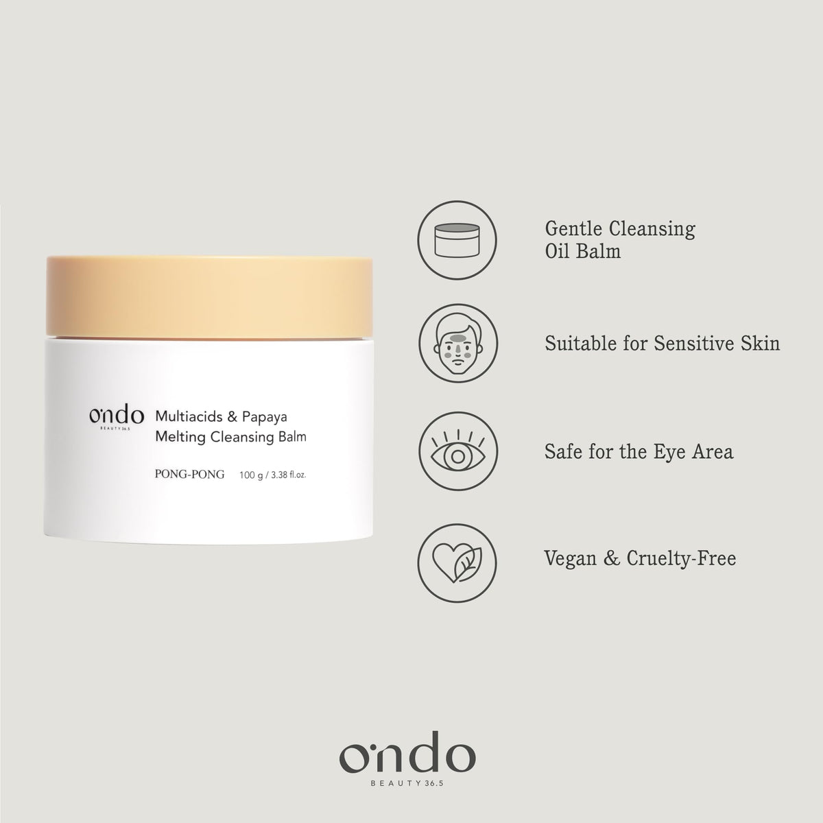 ONDO Beauty 36 5 Multiacids Papaya Melting Balm 3 38 fl oz - ONDO Official Imagery - 6