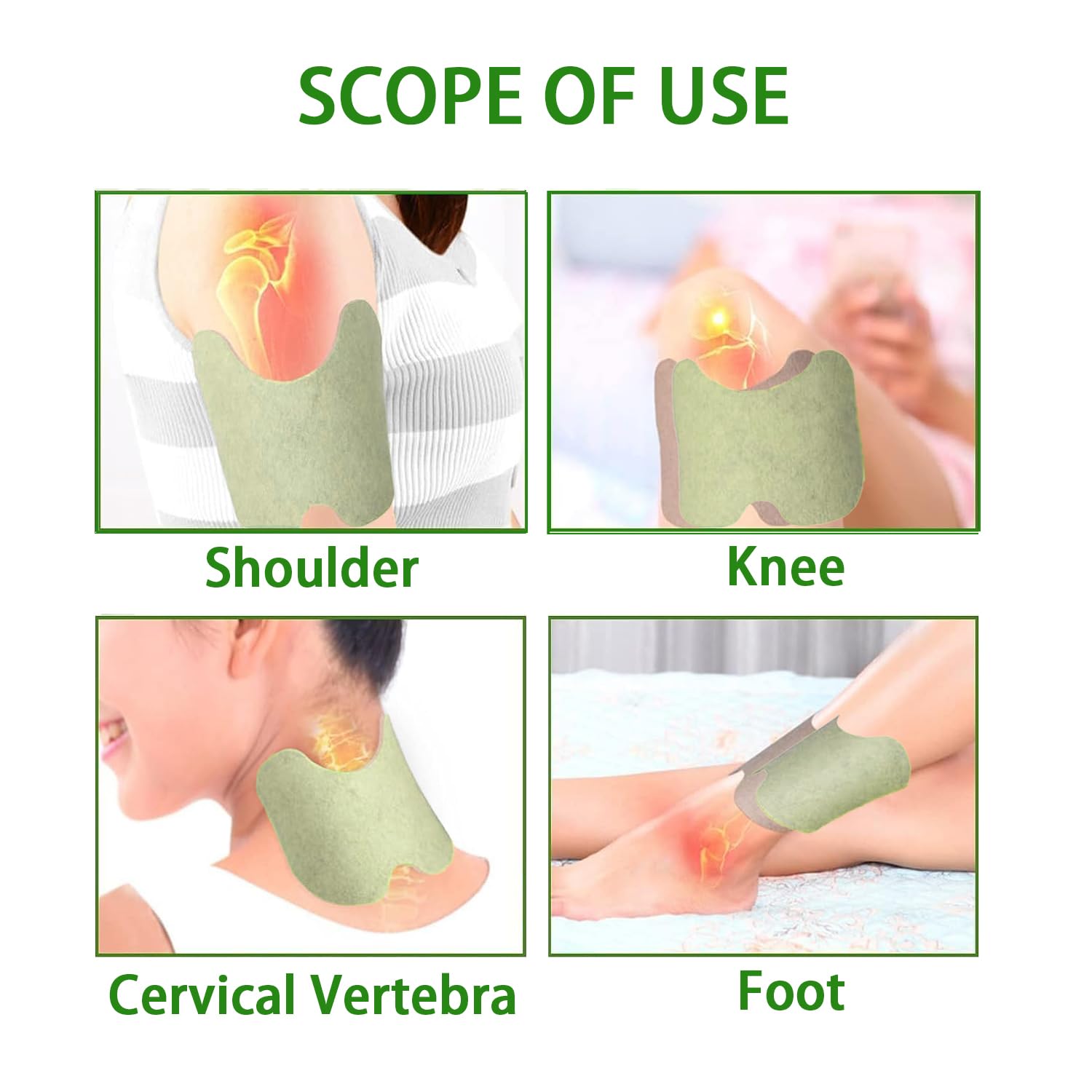 Sufiibtly Mugwort Herbal Knee Joint Relief Patches 40pc