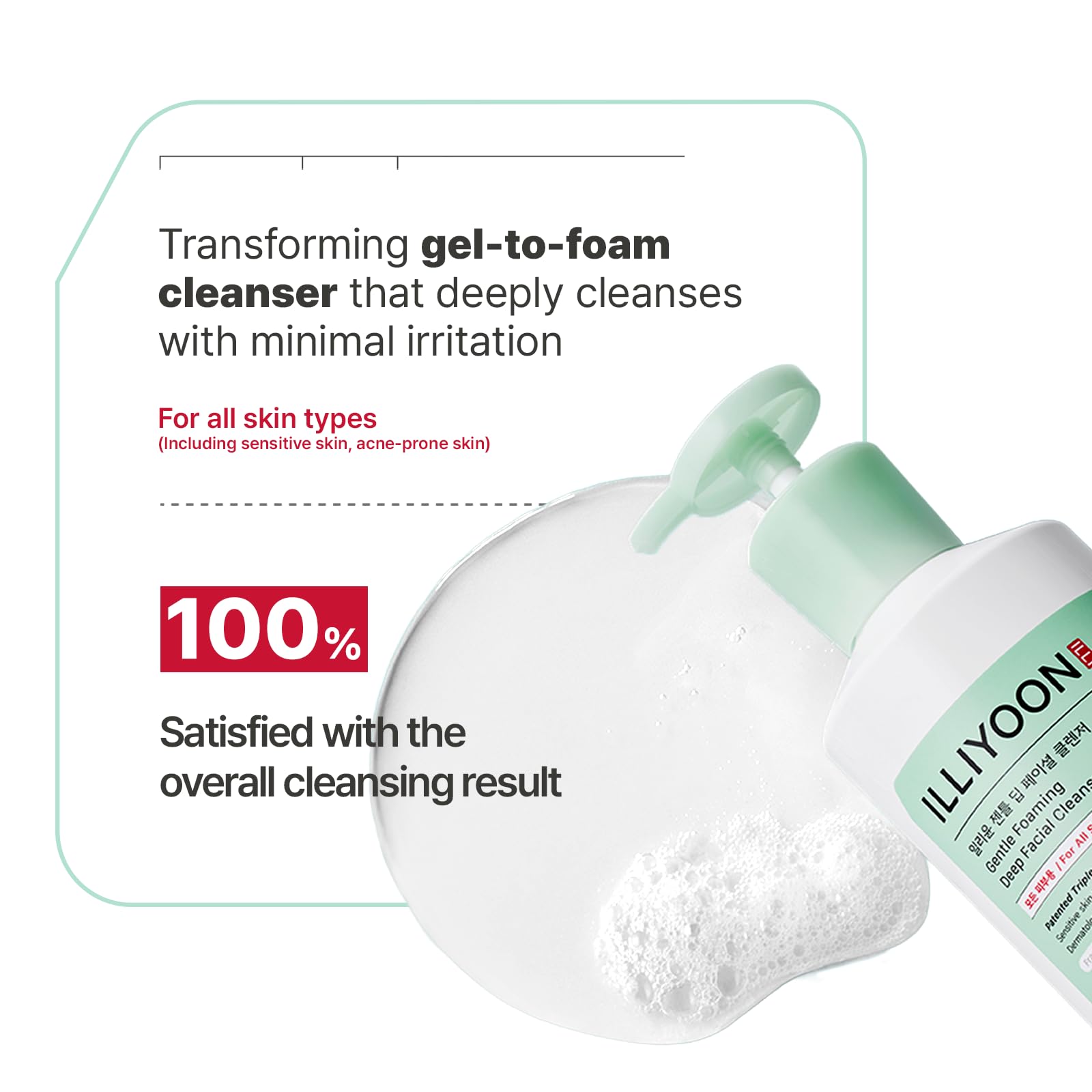 Illiyoon Gentle Deep Facial Cleanser - Low pH Gel Foam Face Wash for Sensitiv - Illiyoon Official Product View 4