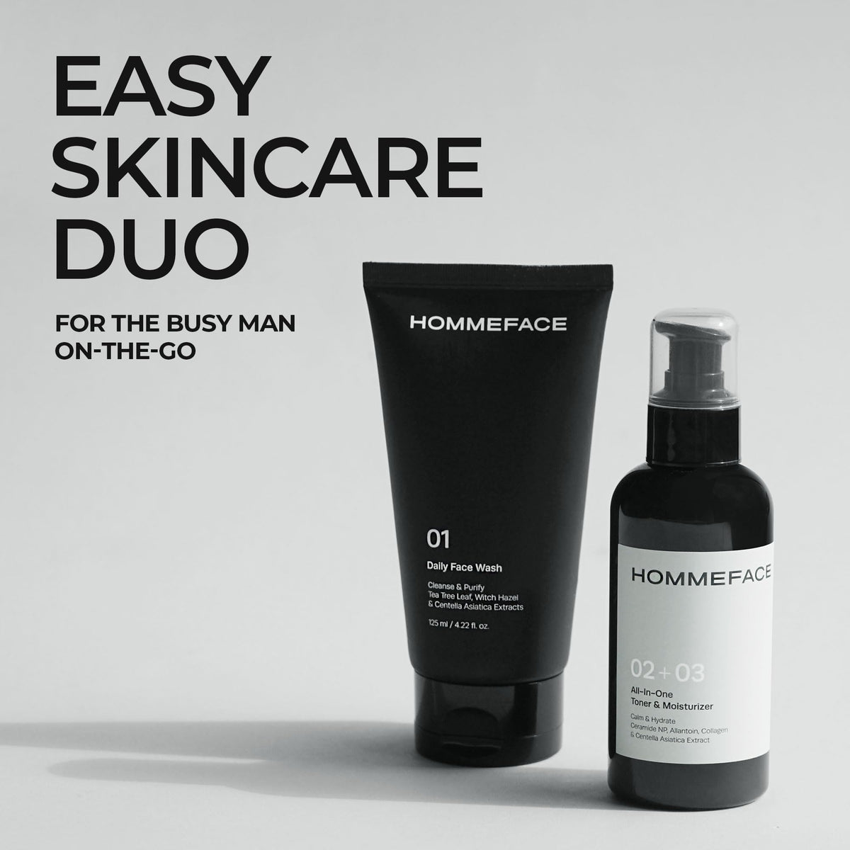 Men s Easy Duo Daily Skincare Set 2ct For Oily Acne Prone - HommeFace Official Imagery - 3