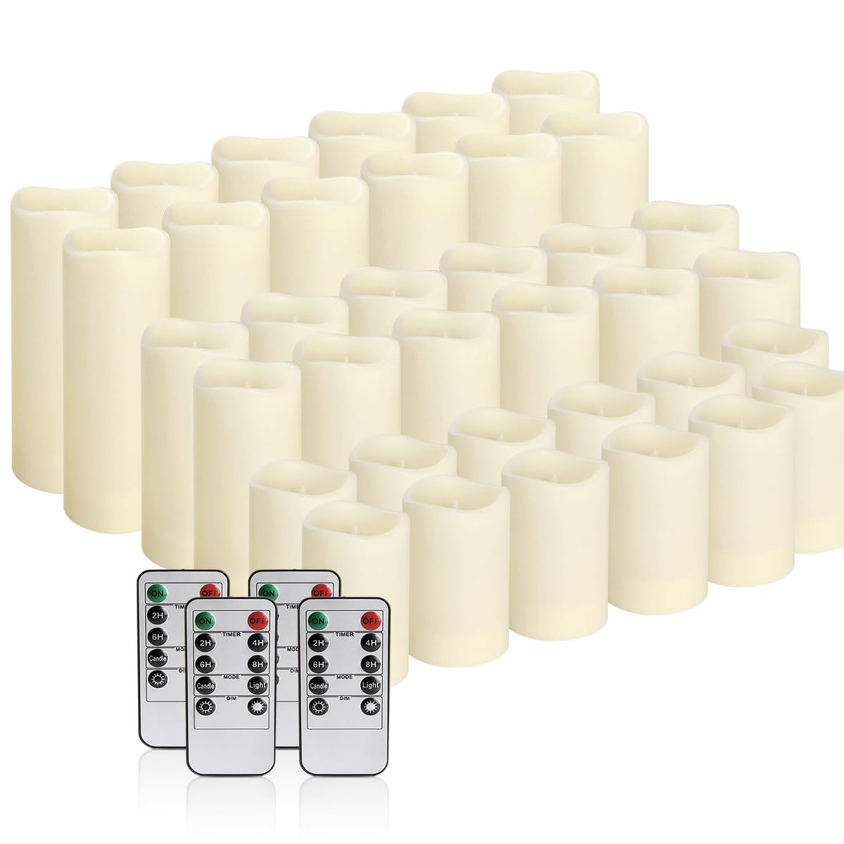 36 Pack Flameless LED Candles Remote Timer Waterproof - ECLHTLNY Official Imagery - 4