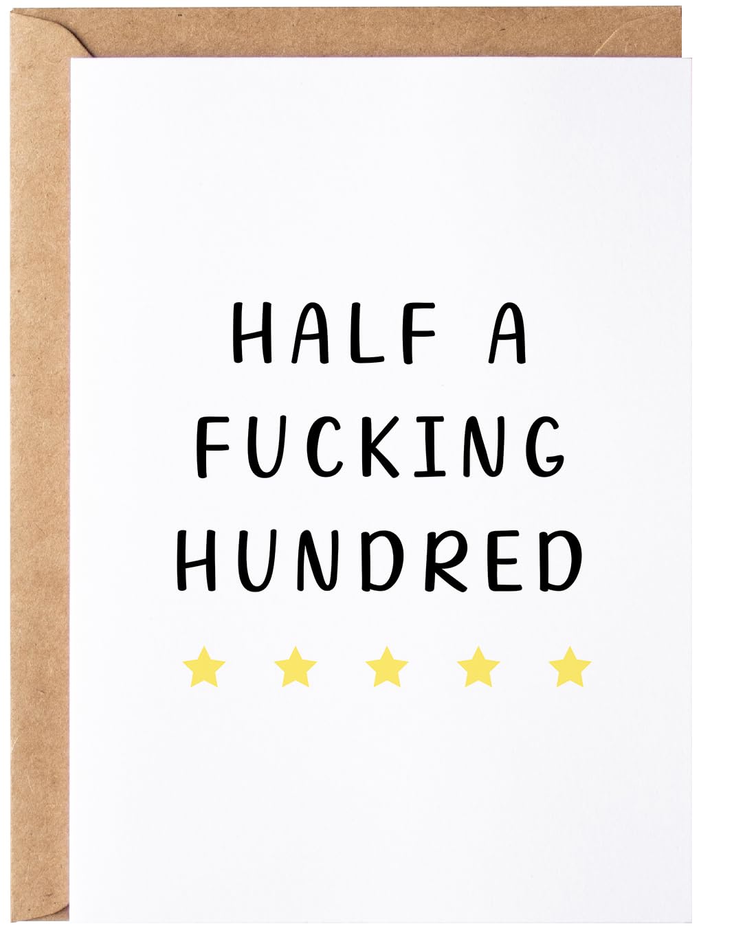 Half a Hundred Birthday Card - Funny 50th Birthday Gifts for - Product Imagery