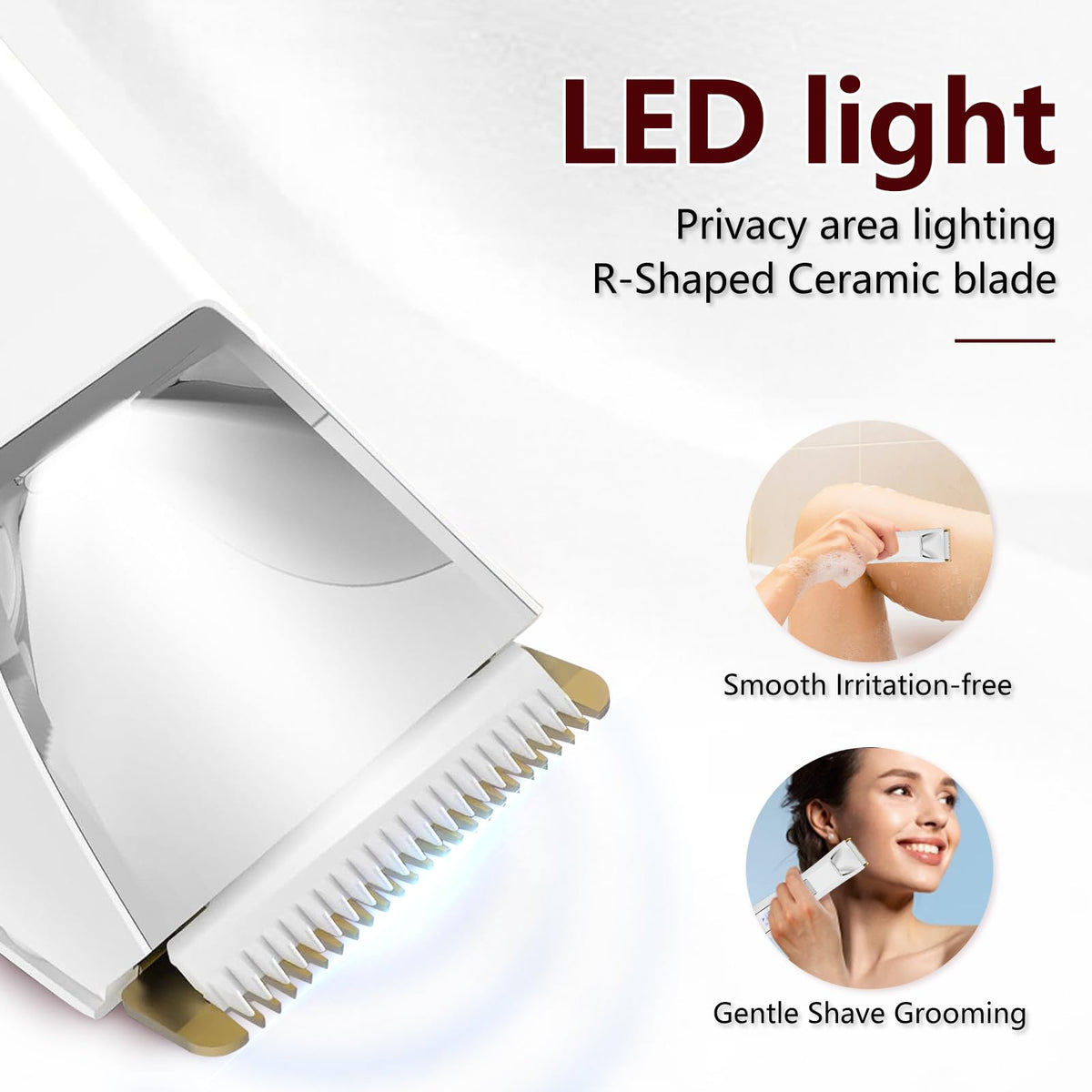 Women s 2 in 1 Bikini Trimmer Dual Head Body Shaver - Bomic Official Imagery - 8