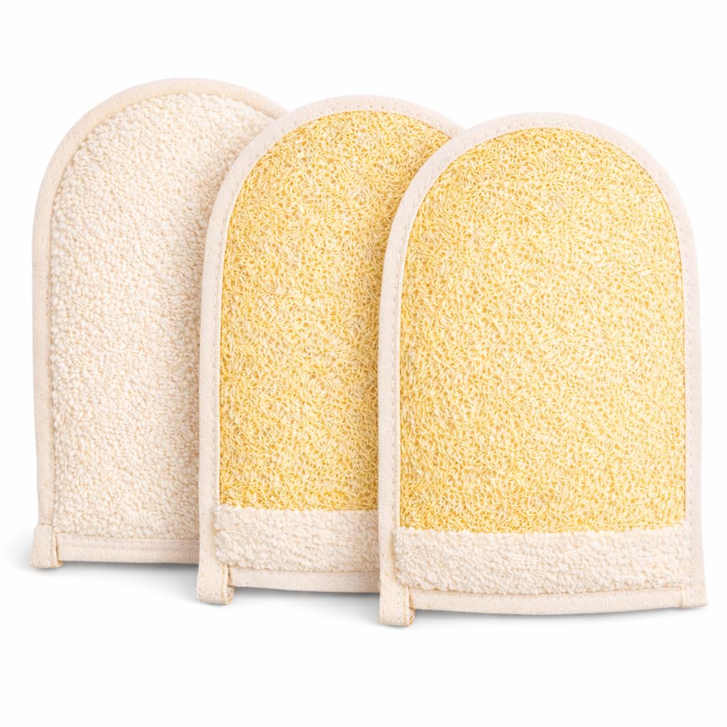 EUROPEAN M6 Egyptian Loofah Sponge, Large Double - Sided Exfoliating Mitt - EUROPEAN M6 Official Product View 10