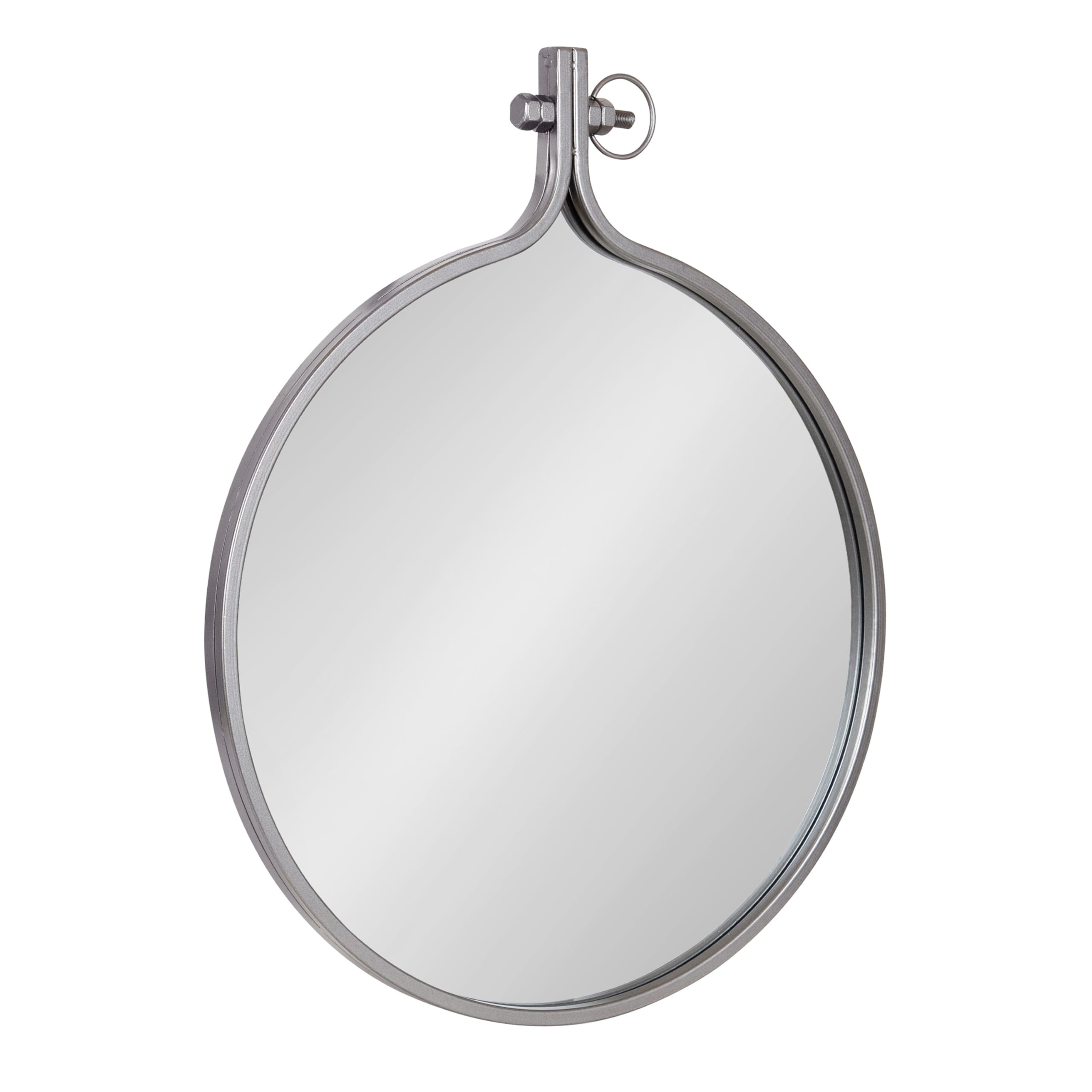 Kate and Laurel Yitro Round Industrial Rustic Metal Framed Wall - Product Imagery