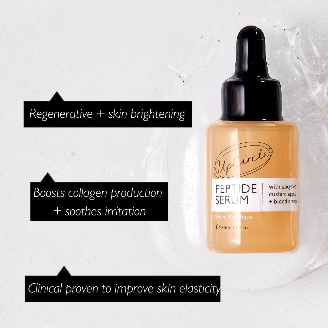 UpCircle Peptide Serum – Improves Skin Elasticity + Boosts Collagen – Custard - UPCIRCLE Official Product View 4