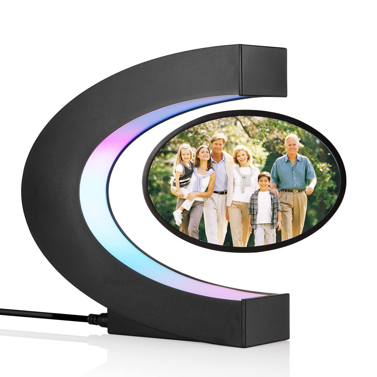 UVEHAS Levitating Photo Frame with LED Colorful Lights - UVEHAS Official Imagery - 1