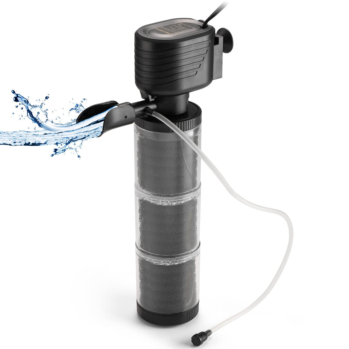 XpertMatic Aquarium Filter 528 GPH 3 Stages Biochemical - SainSmart Official Imagery - 1