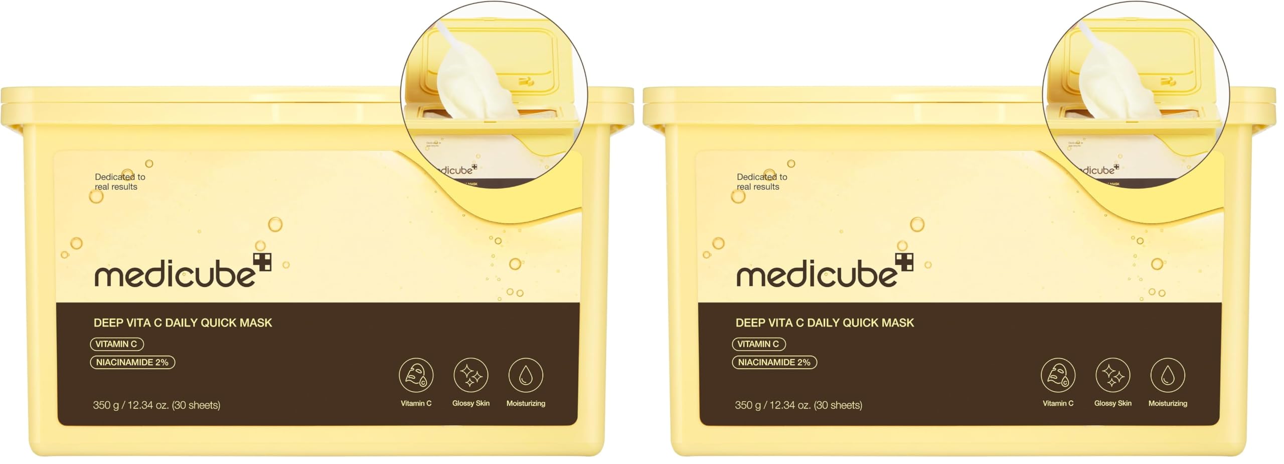 medicube Deep Vita C Daily Quick Sheet Masks, 30 Sheet, Value - medicube