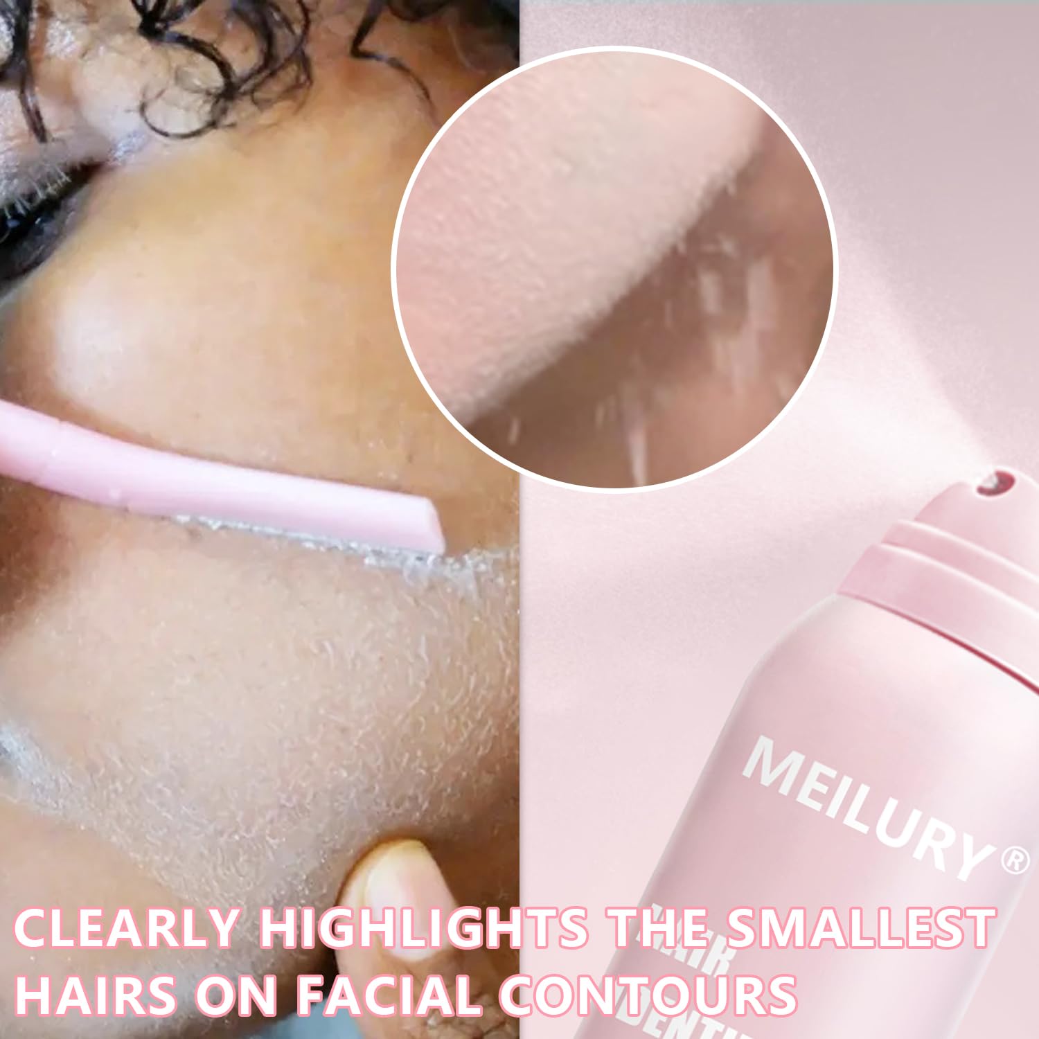 Meilury Hair Identifier Spray for Face Shaving for Women,Dermaplaning - View 3