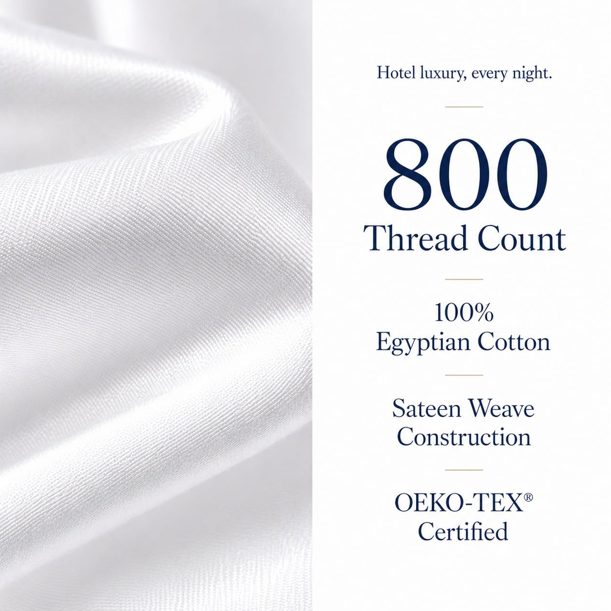 CHATEAU HOME COLLECTION 100% Egyptian Cotton Sheets King Size She - CHATEAU HOME COLLECTION Official Product View 4