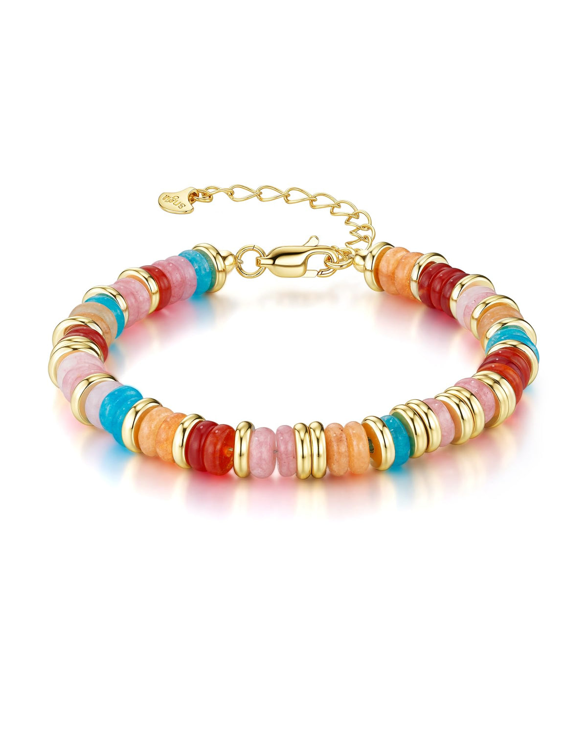 SNGIA Colorful 18K Gold Plated Bracelets for Women Stack - SNGIA Official Imagery - 2