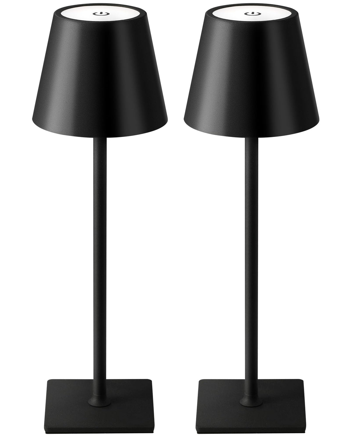 KDG 2 Pack Cordless Black Table Lamps Rechargeable Portable - KDG Official Imagery - 1