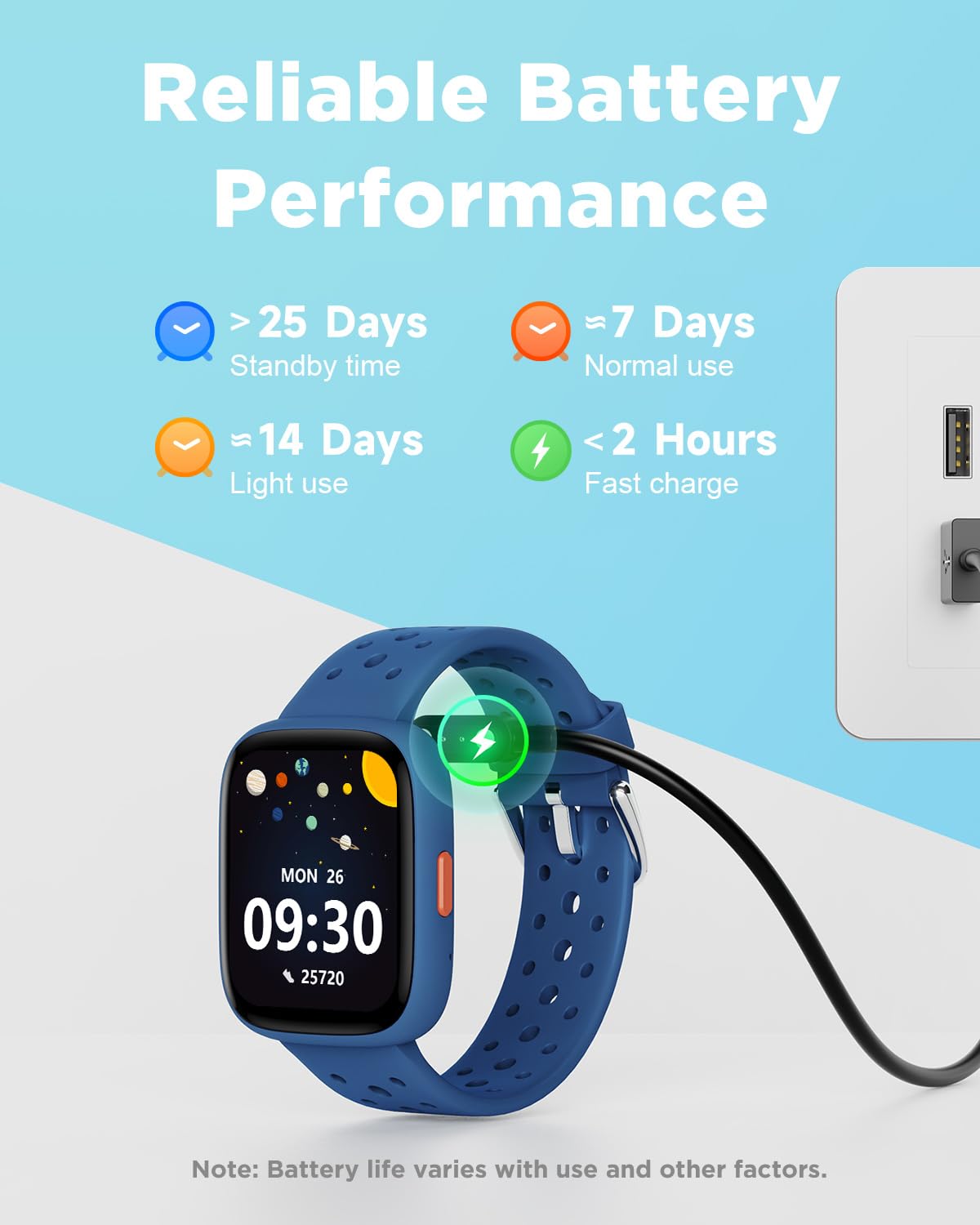 BIGGERFIVE Kids Smart Watch No Phone Needed, 1.8" Fitness Tracker Watc - View 7
