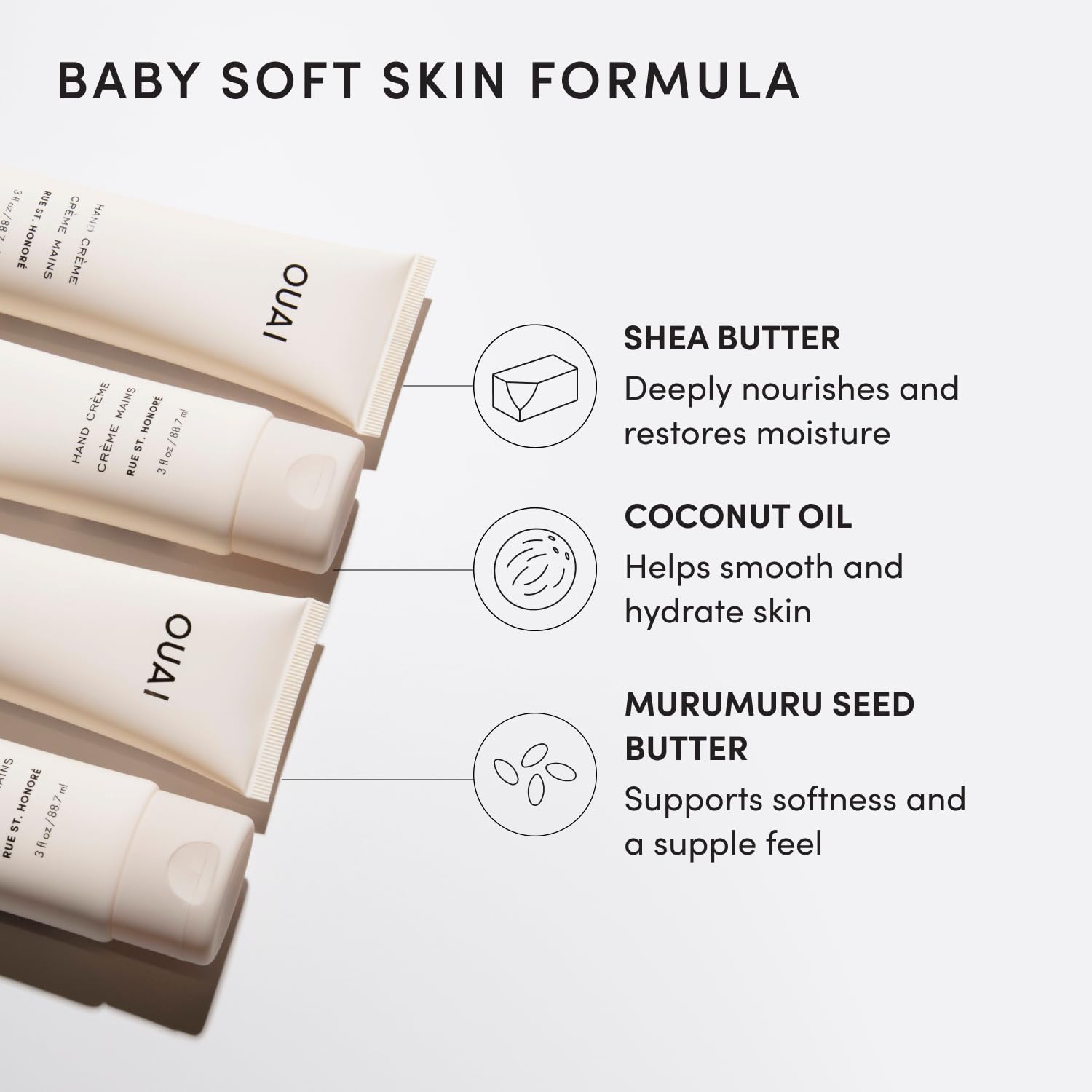 OUAI Hand Cream - Thick & Creamy Balm with Coconut Oil & - OUAI Official Product View 5