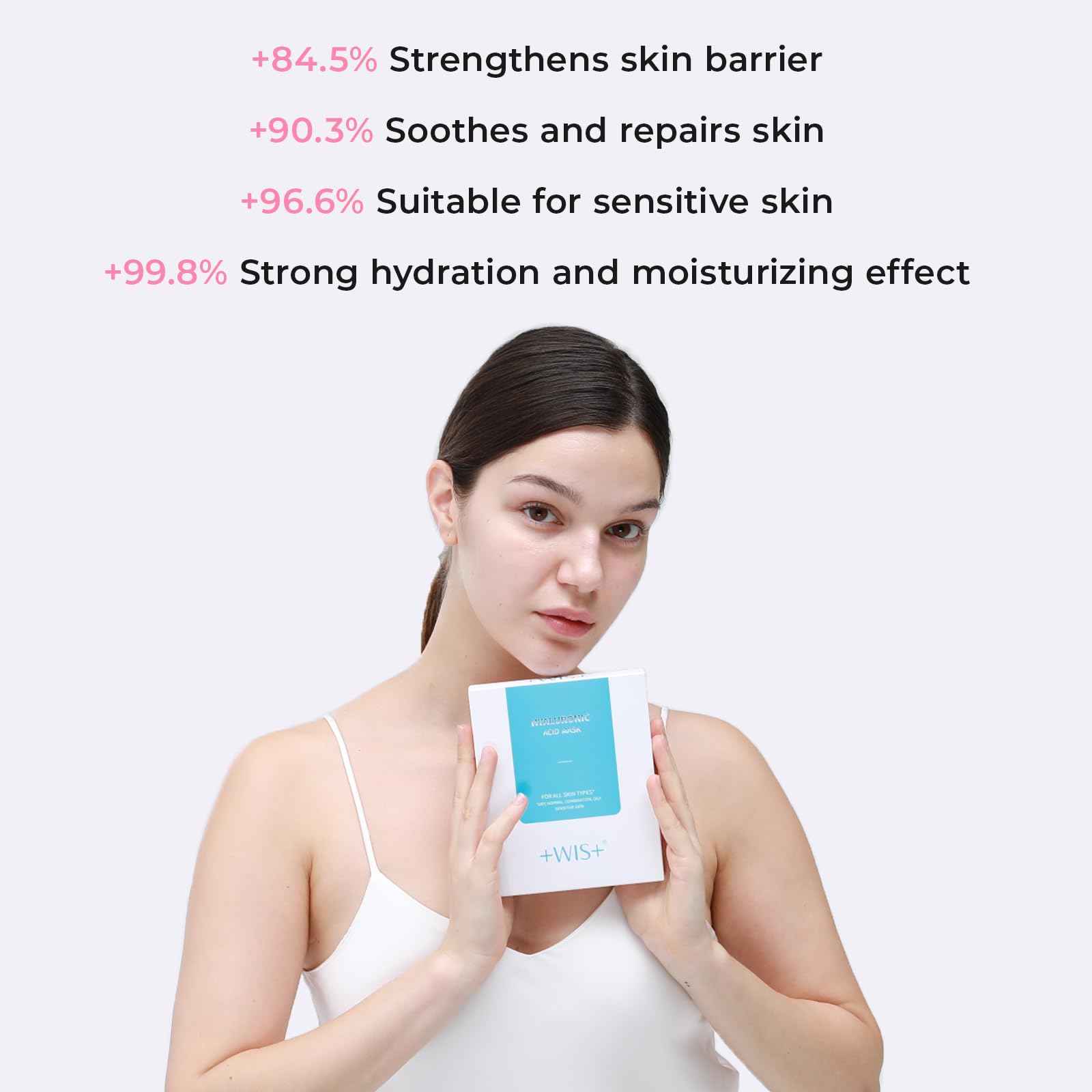 WIS Hyaluronic Acid Face Mask 24 EA with Hyaluronic Acid - +WIS+ Official Imagery - 8