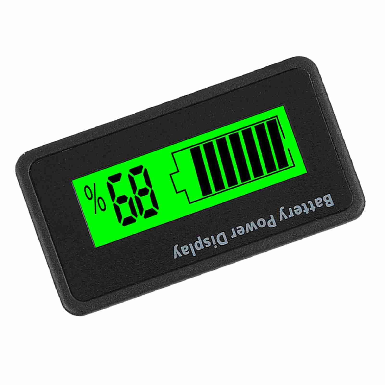 LICAEVEY GY-6H universal battery capacity tester with LCD backlight, voltage meter gauge, and green indicator light for 12-48V batteries.