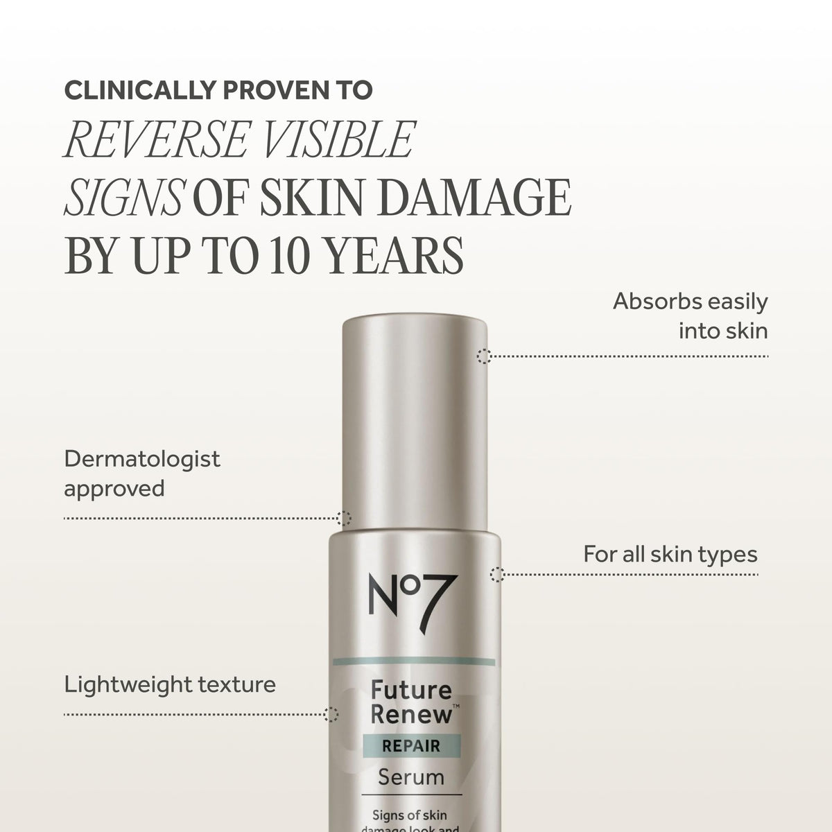 No7 Future Renew Damage Reversal Anti Aging Face Serum 0 84 - No7 Official Imagery - 8