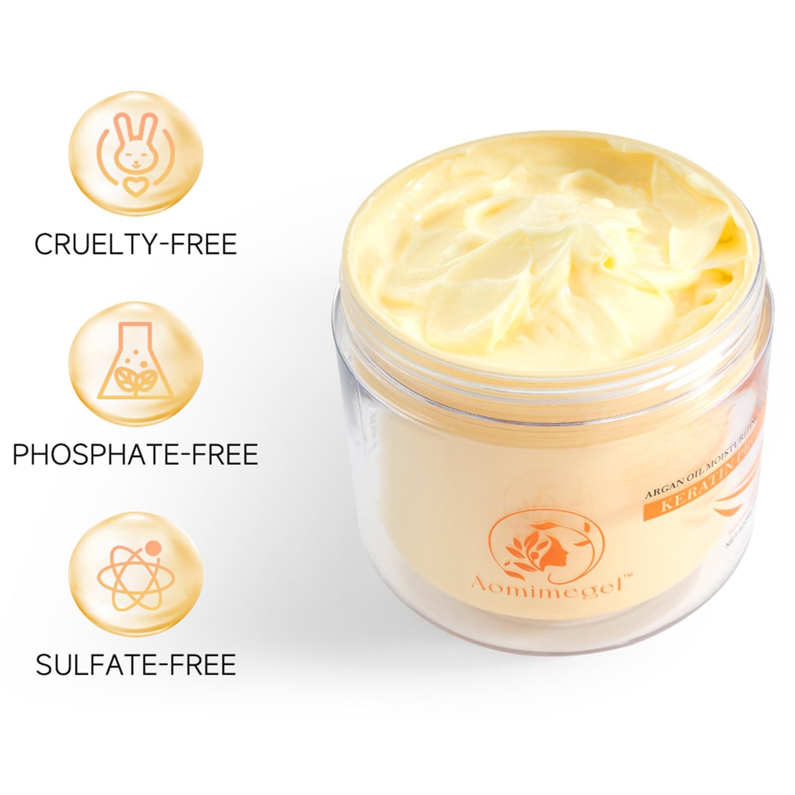 Collagen Repair Hair Mask for Dry Damaged Hair 16 9 oz - Aomimegel Official Imagery - 3