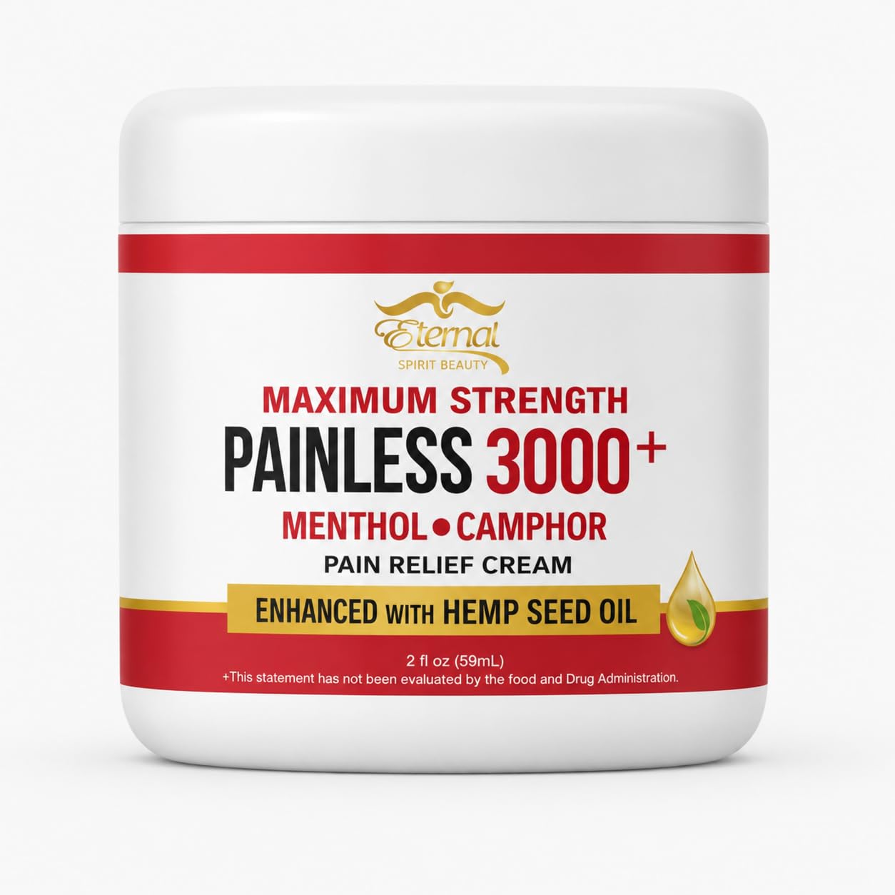 Cream 3000 Super Concentrated Topical Cream with Menthol & Camphor, Cooling/Warming Sensation, Non-Greasy, 2 fl oz (60 mL)