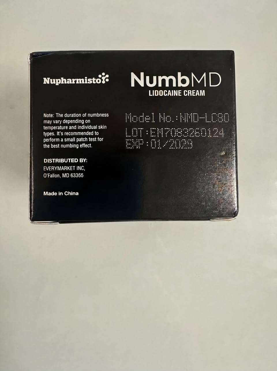 Nupharmisto 5% Lidocaine Numbing Cream – Max Strength 80g