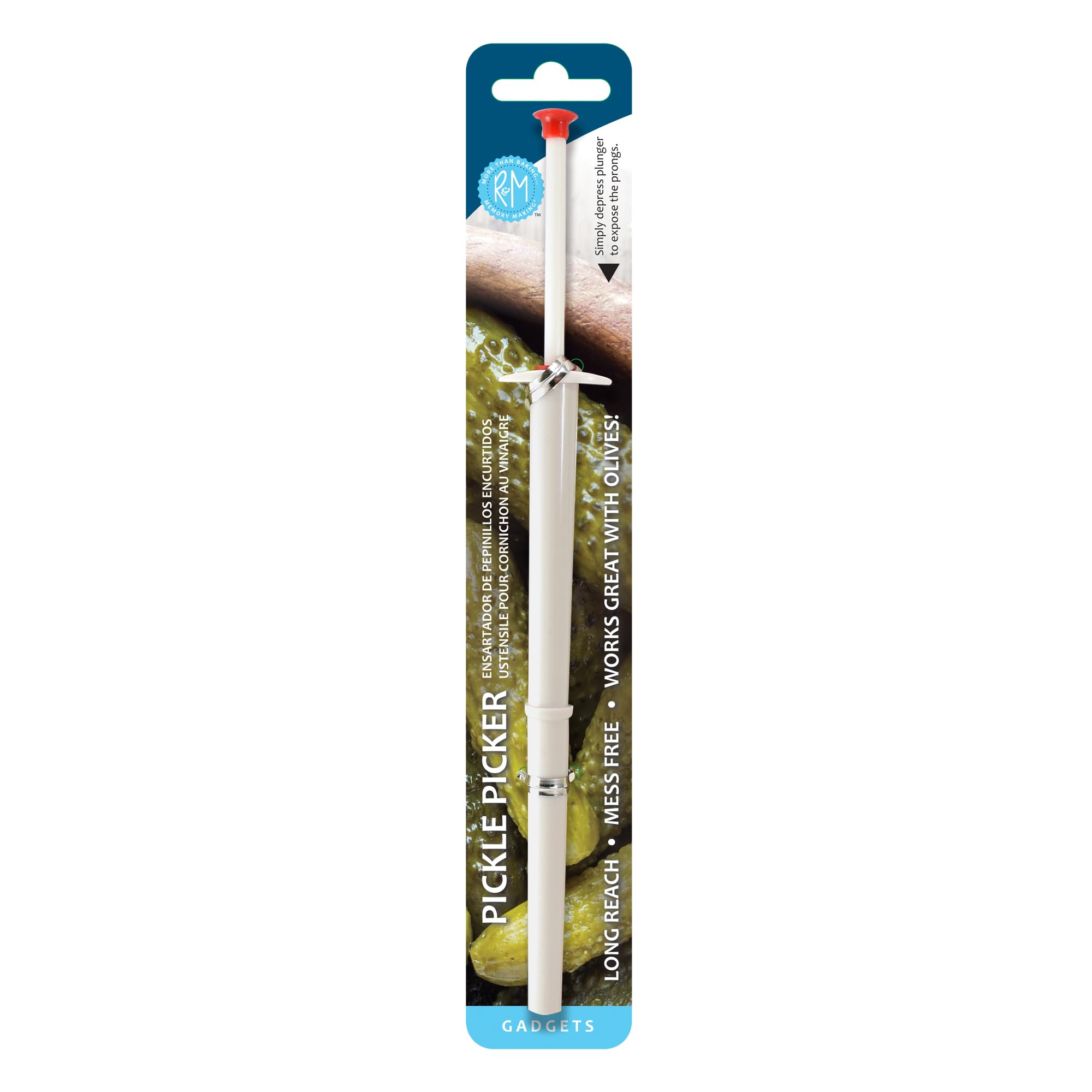 R&M Pickle Picker 8" – Long-Reach Kitchen Gadget for Removing Pickles, - View 1