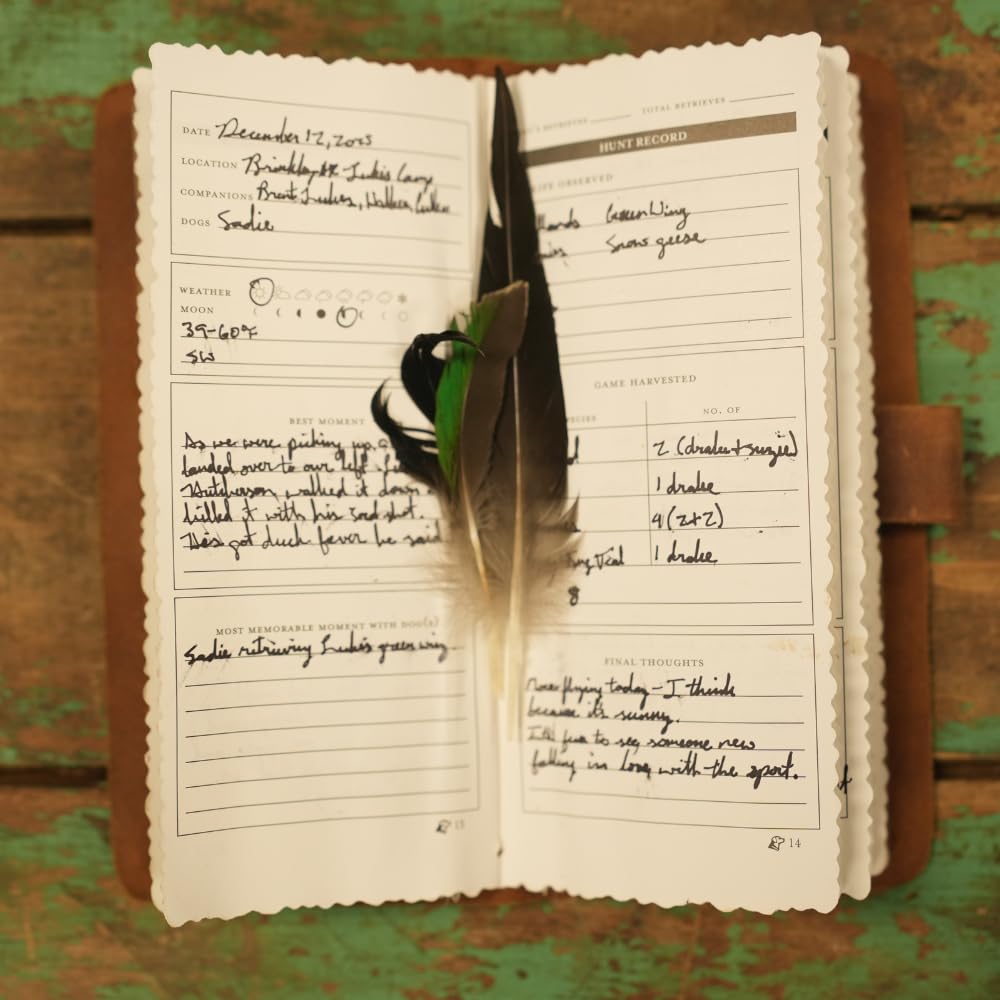 GUNNER Hunting Log Journal Notebook Premium Leather Field - Premium Selection Official Imagery - 6